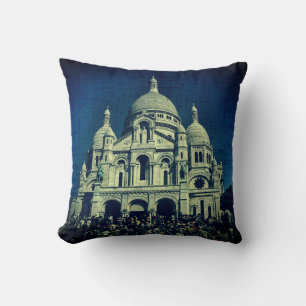 Sacré-Cœur Montmartre Canvas Paris Throw Pillow
