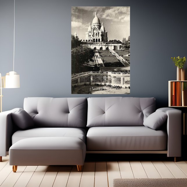 Sacré Coeur vintage black and white Photo Print (Creator Uploaded)