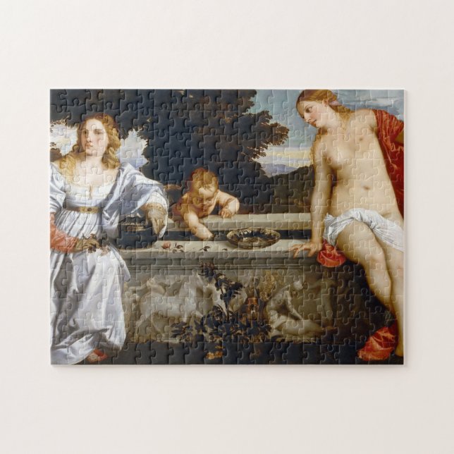 Sacred and Profane Love, Tiziano Vecelli, 1515 Jigsaw Puzzle (Horizontal)