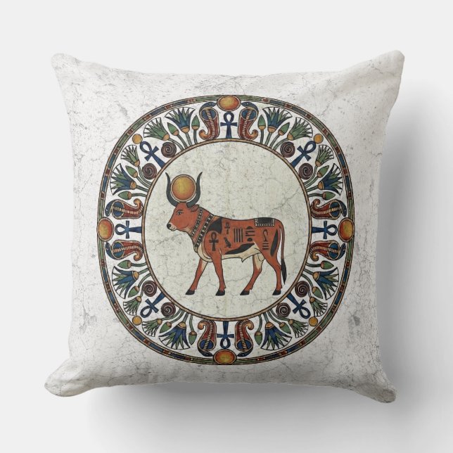 Sacred Apis Bull: Strength & Vitality Cushion (Front)