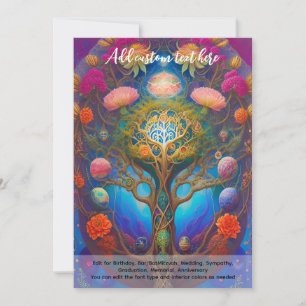 Sacred Art Mystical Tree of Life Spiritual Dreamer Invitation