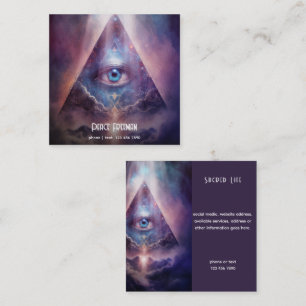 Sacred Axis   Third Eye Design Square Business Card
