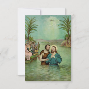 Sacred Baptism of Jesus Holy Card Pater Noster