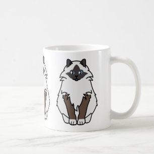 Sacred Birman Cat Cartoon Coffee Mug
