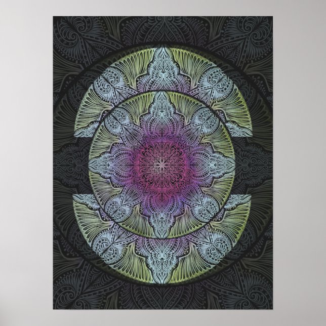 Sacred Bloom Mandala Poster (Front)