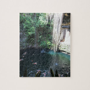 Sacred Blue Cenote, Ik Kil, Mexico#2 Jigsaw Puzzle