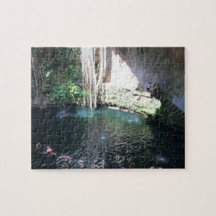 Sacred Blue Cenote, Ik Kil, Mexico#4 Jigsaw Puzzle
