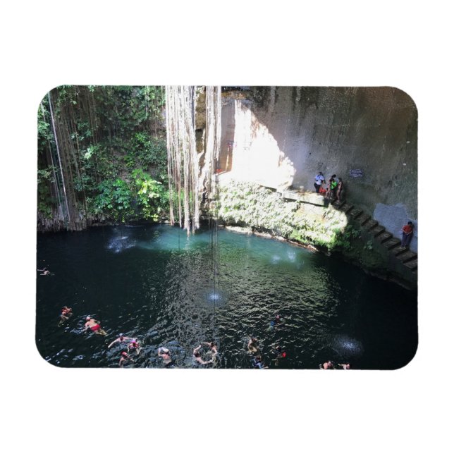 Sacred Blue Cenote, Ik Kil, Mexico #4 Photo Magnet (Horizontal)