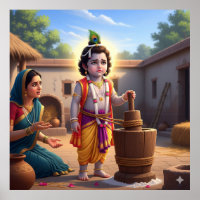 Sacred Blue Traditional Damodara Bala Krishna