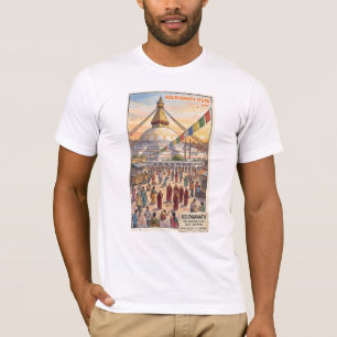 Sacred Boudhanath Stupa Eyes of Buddha Nepal Art T-Shirt