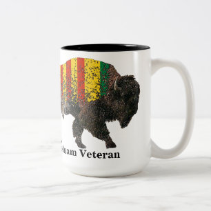 Sacred Buffalo Vietnam Veteran Two-Tone Coffee Mug