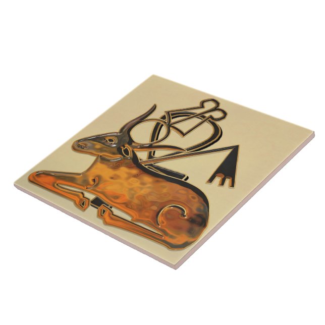 Sacred Bull Egyptian 3D 3 Tile (Side)