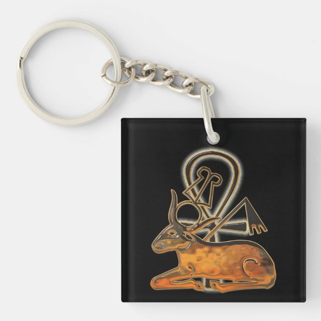 Sacred Bull Egyptian 3D Key Ring (Front)