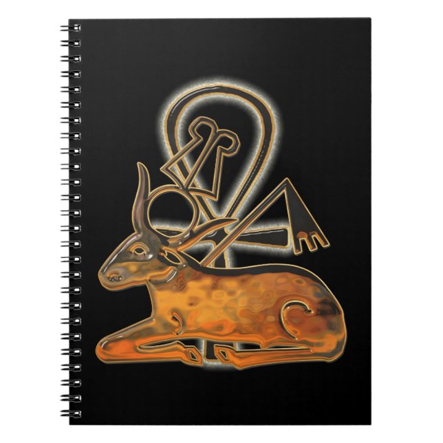 Sacred Bull Egyptian 3D Notebook (Front)