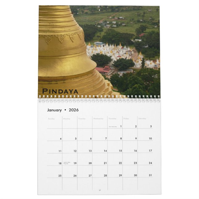 Sacred Burma 2010 Calendar (Jan 2026)