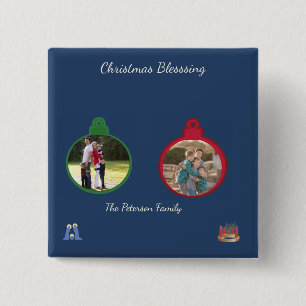 Sacred Candlelight Nativity Blessing 15 Cm Square Badge