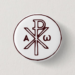 Sacred Chi-Rho Christogram Fine Art 3 Cm Round Badge