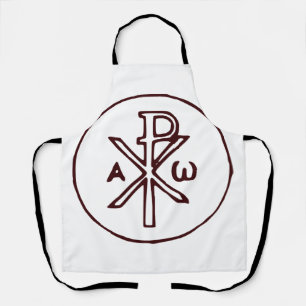 Sacred Chi-Rho Christogram Fine Art Apron