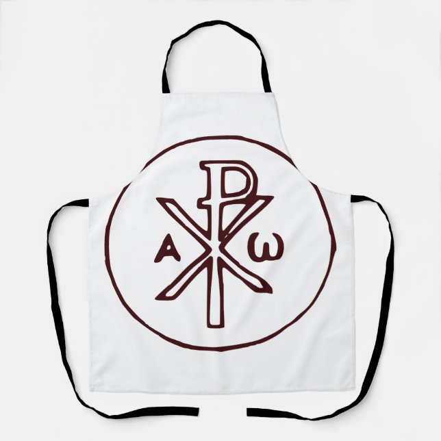 Sacred Chi-Rho Christogram Fine Art Apron (Front)