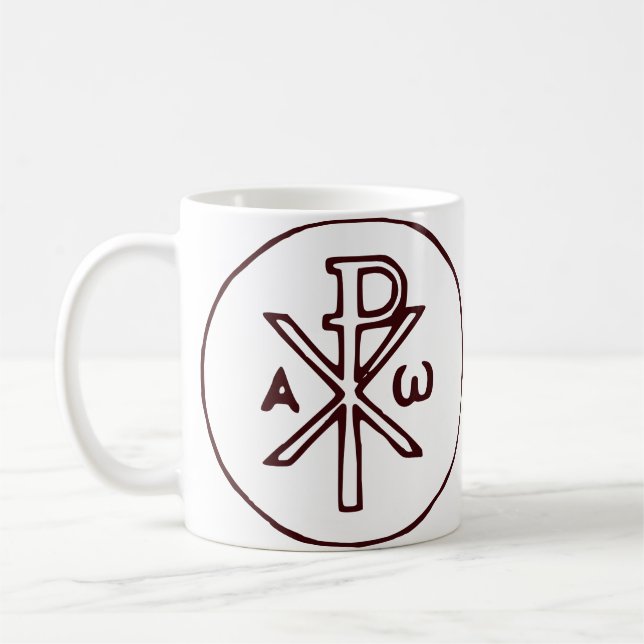 Sacred Chi-Rho Christogram Fine Art Coffee Mug (Left)
