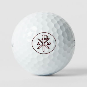 Sacred Chi-Rho Christogram Fine Art Golf Balls