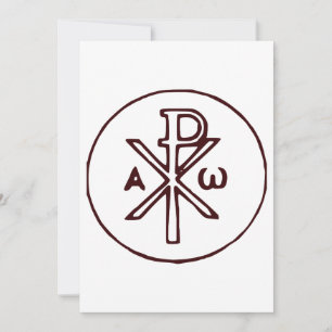 Sacred Chi-Rho Christogram Fine Art Invitation