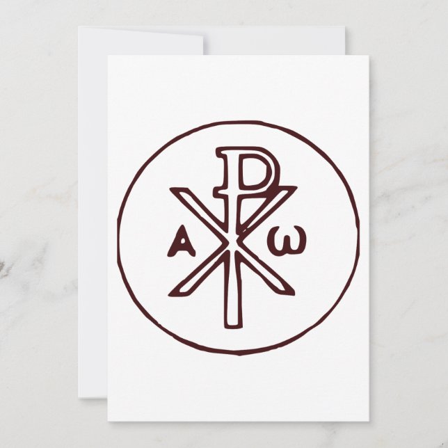 Sacred Chi-Rho Christogram Fine Art Invitation (Front)