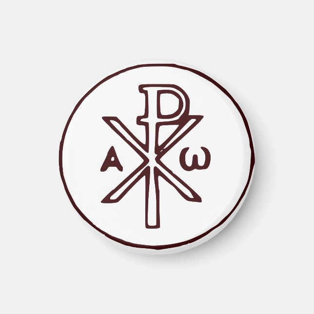 Sacred Chi-Rho Christogram Fine Art Magnet (Front)