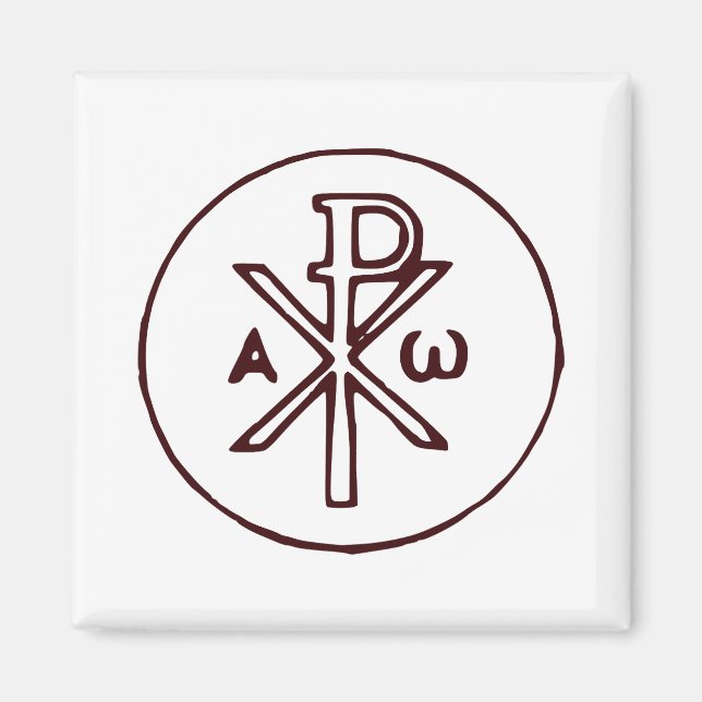 Sacred Chi-Rho Christogram Fine Art Magnet (Front)