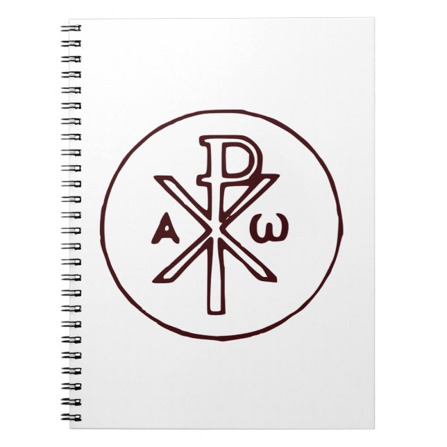 Sacred Chi-Rho Christogram Fine Art Notebook (Front)