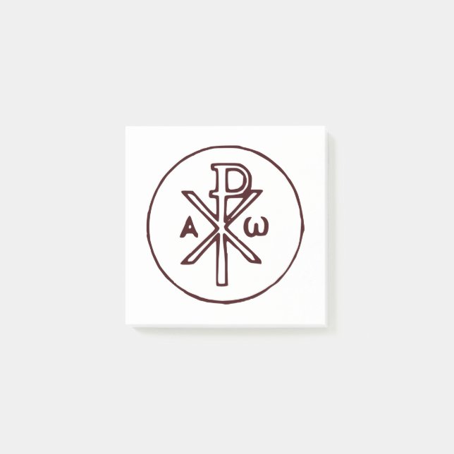 Sacred Chi-Rho Christogram Fine Art Post-it Notes (Front)