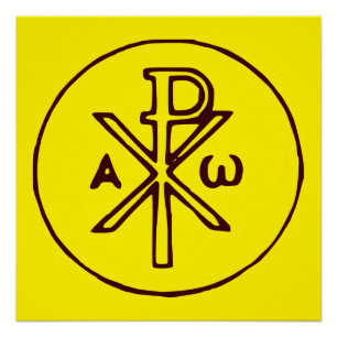 Sacred Chi-Rho Christogram Fine Art Poster