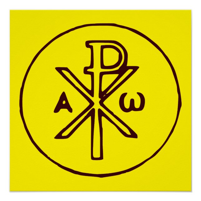 Sacred Chi-Rho Christogram Fine Art Poster (Front)