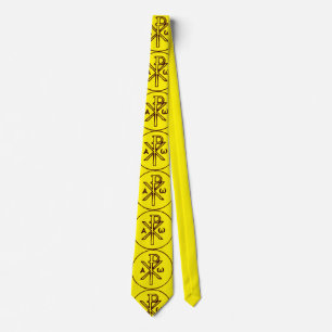 Sacred Chi-Rho Christogram Fine Art Tie