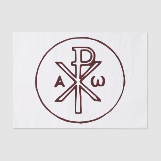 Sacred Chi-Rho Christogram Fine Art Tissue Paper (Front)