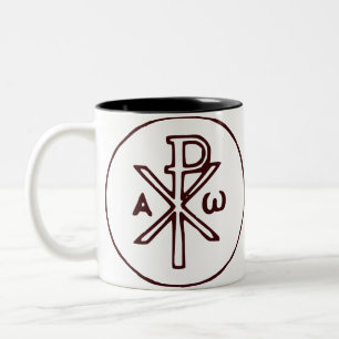 Sacred Chi-Rho Christogram Fine Art Two-Tone Coffee Mug