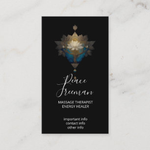SACRED CONVERGENCE ALCHEMICAL LOTUS SYMBOL BUSINESS CARD