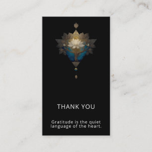 SACRED CONVERGENCE ALCHEMICAL LOTUS SYMBOL BUSINESS CARD