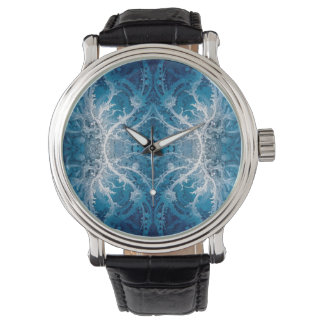 Sacred Cosmic Flow - Blue Silver Symmetry Watch