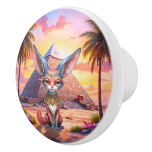 Sacred Desert Guardian Ceramic Knob