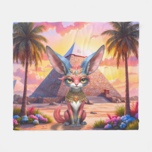 Sacred Desert Guardian Fleece Blanket