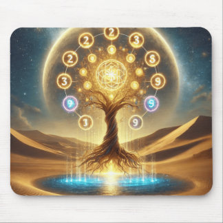 Sacred Desert Tree of Life Mouse Mat