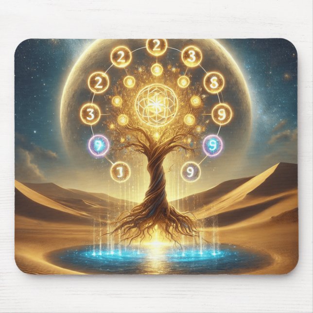Sacred Desert Tree of Life Mouse Mat (Front)