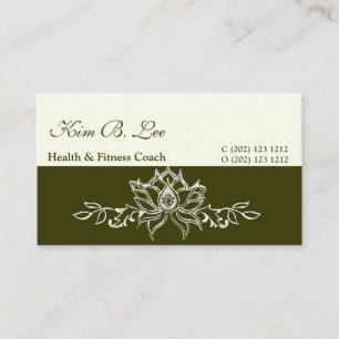 Sacred Divide Floral Modern Artistic White Lotus Business Card