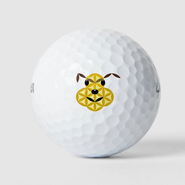  Sacred dog - Dog of life 01.  Golf Balls (Front)