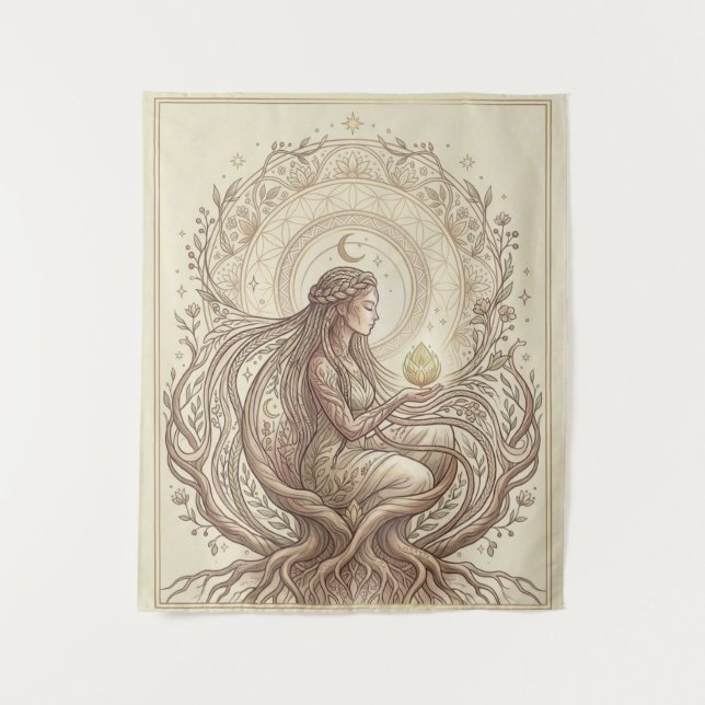 Sacred Earth Mother Tapestry (Front)