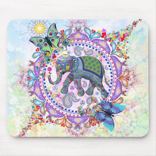Sacred Elephant Mouse Mat (Front)