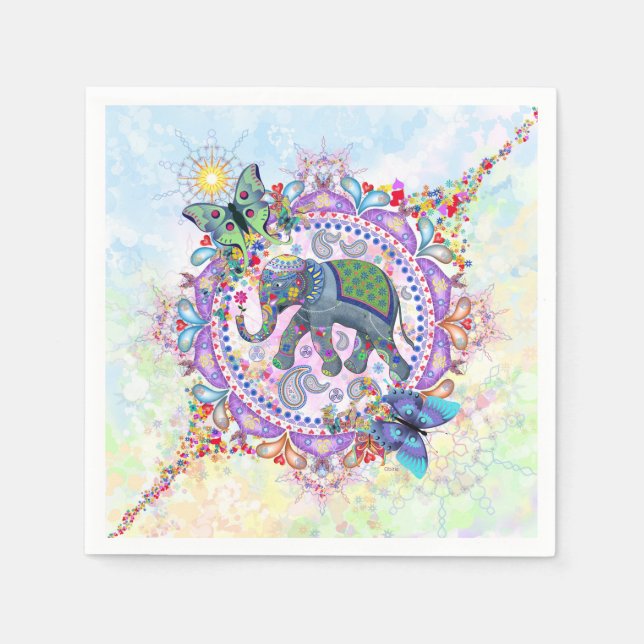 Sacred Elephant Napkin (Front)