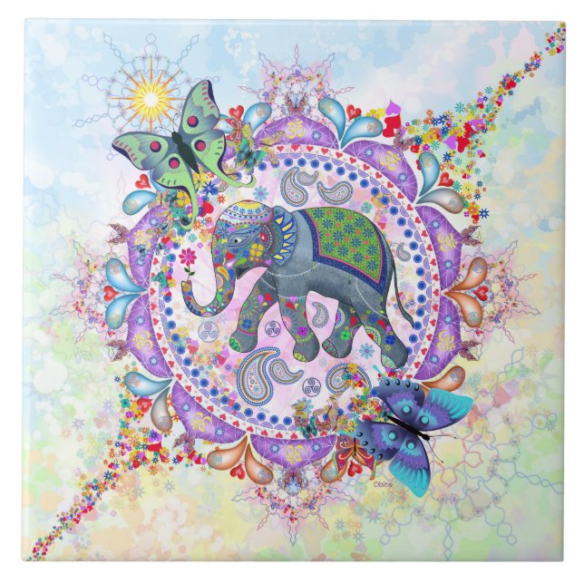 Sacred Elephant Tile (Front)