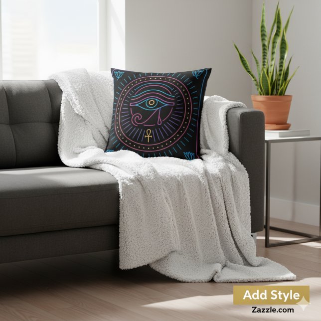  Sacred Eye of Horus Amulet Mystique Cushion (Creator Uploaded)